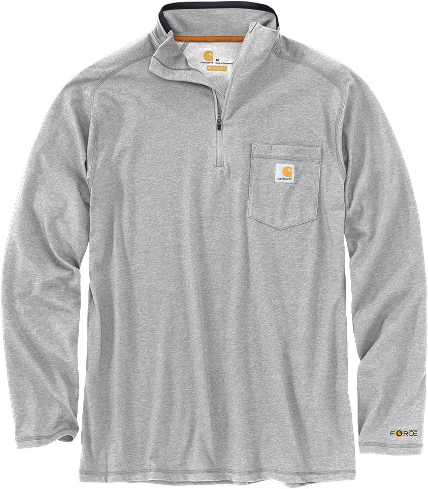 Carhartt Men's 104255 Force® Relaxed Fit Quarter Zip Pocket T-Shirt