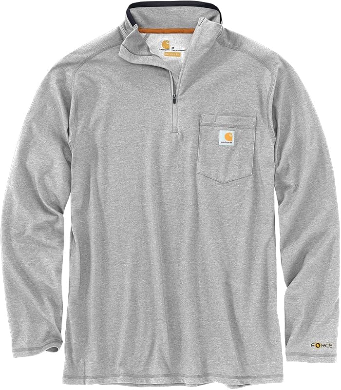 Carhartt Men's 104255 Force® Relaxed Fit Quarter Zip Pocket T-Shirt