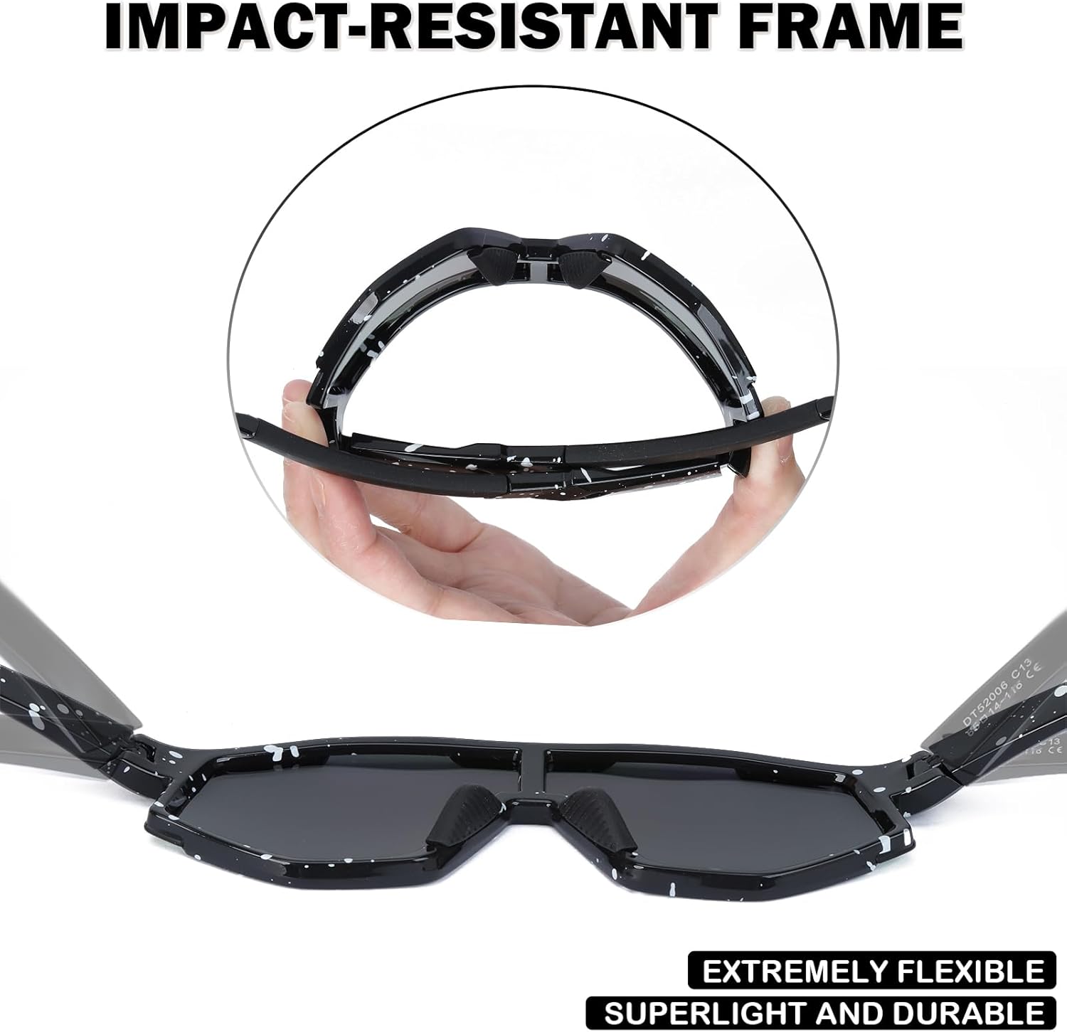 Kids Baseball Sunglasses, Youth Polarized Sports Sunglasses for Boys Girls, Softball Cycling Goggles UV400 Protection - Image 5