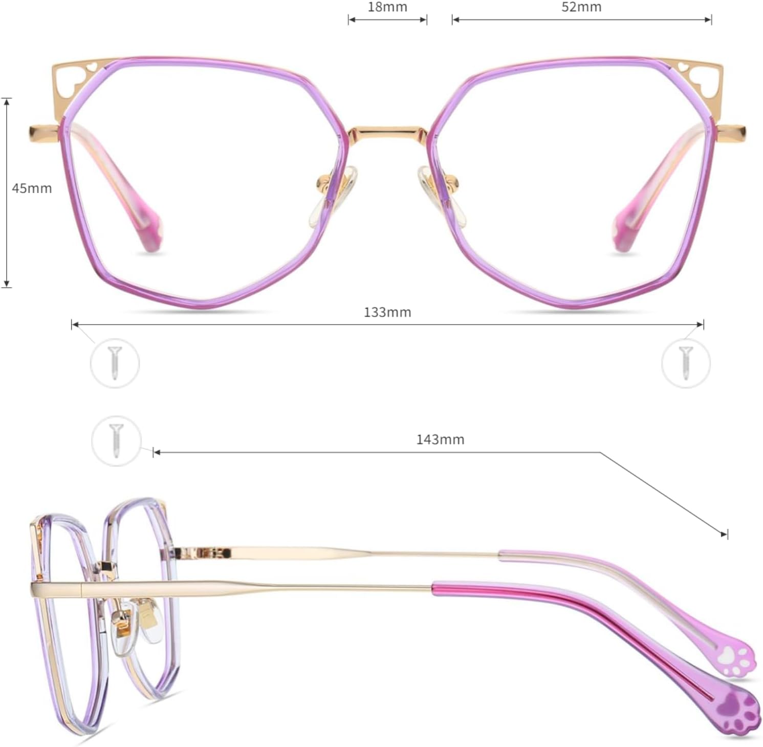 Firmoo Cat Eye Blue Light Reading Glasses for Women, Stylish Cateye Computer Reading Glasses, UV400 Protection