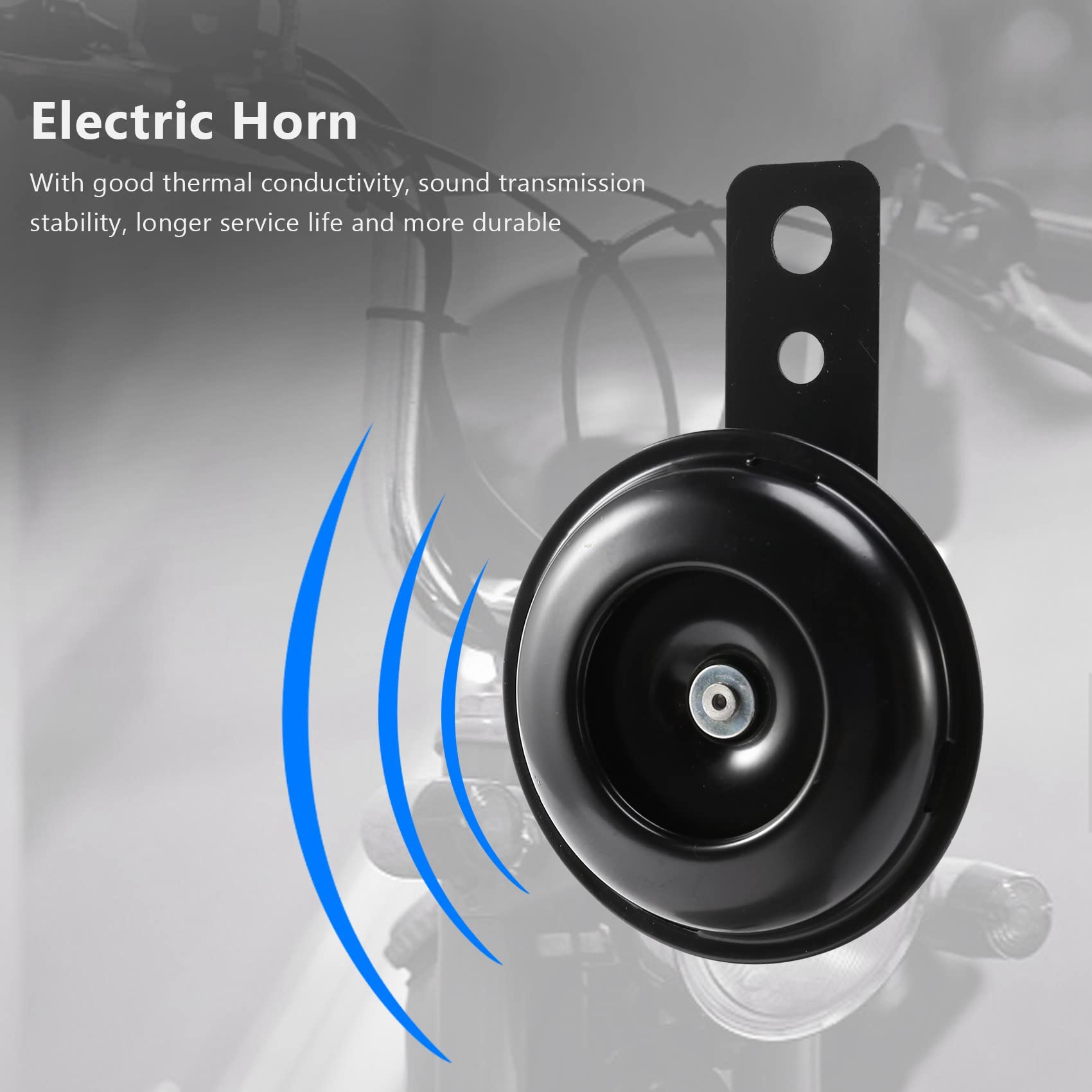 Avertisseur électrique Osmond 6V Noir - Pour Voiture, Moto, Camionnette