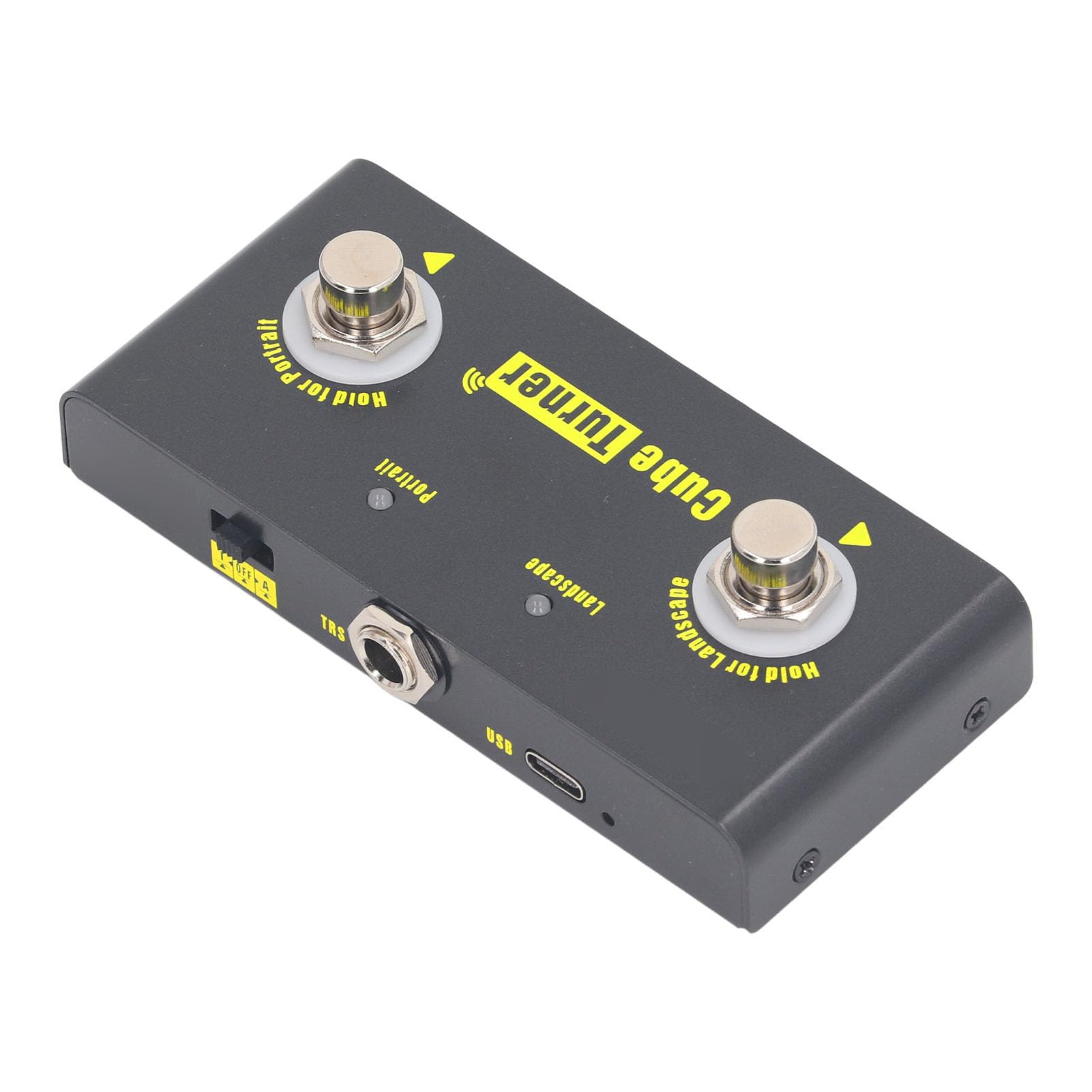 Page Turner Pedal Drahtlos 10m Reichweite Wiederaufladbar Musiknoten Fußpedal Kompatibel mit Tablets für Musiker Präsentatoren Gitarristen Robustes Metallgehäuse Tragbar für Probe