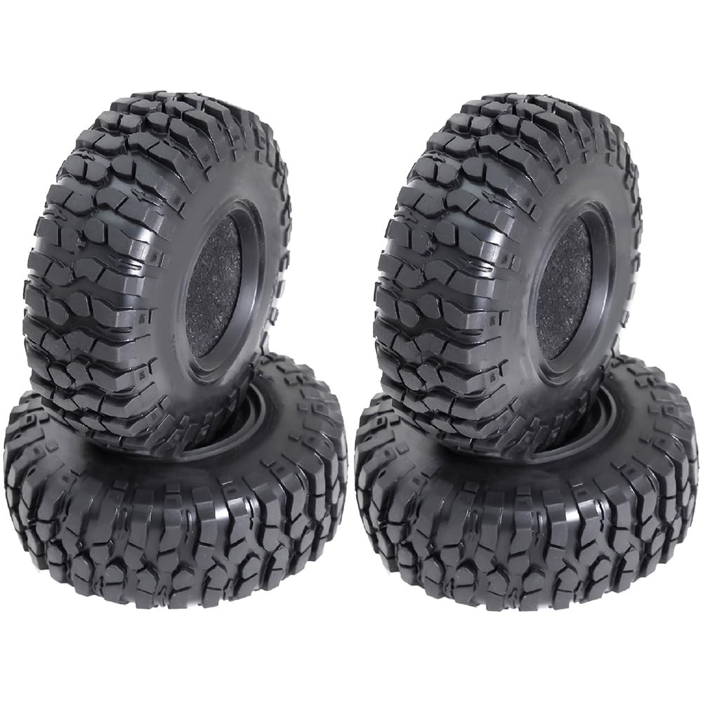 4PCS 1.9 "Pneu d'escalade Universel 106mm Pneu de Terrain Rocheux avec Doublure Interne pour Crawler Rc 1/10