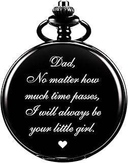 ManChDa Engraved Pocket Watch to Dad, Brother, Father in Law