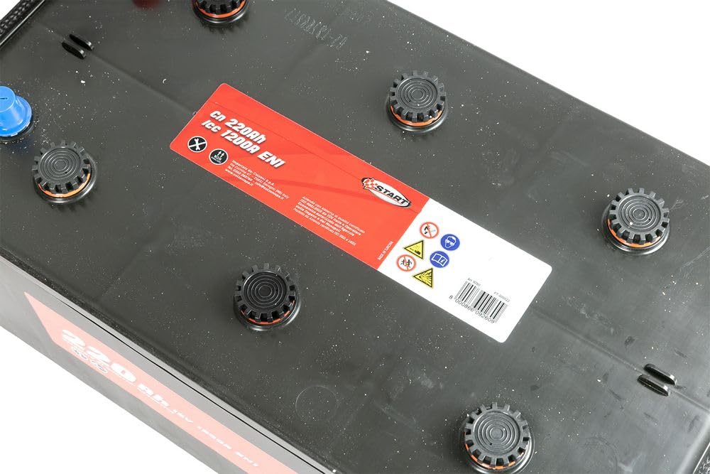 Start 225Ah 12V 1050A lewy akumulator do ciężarówki z dodatnim biegunem
