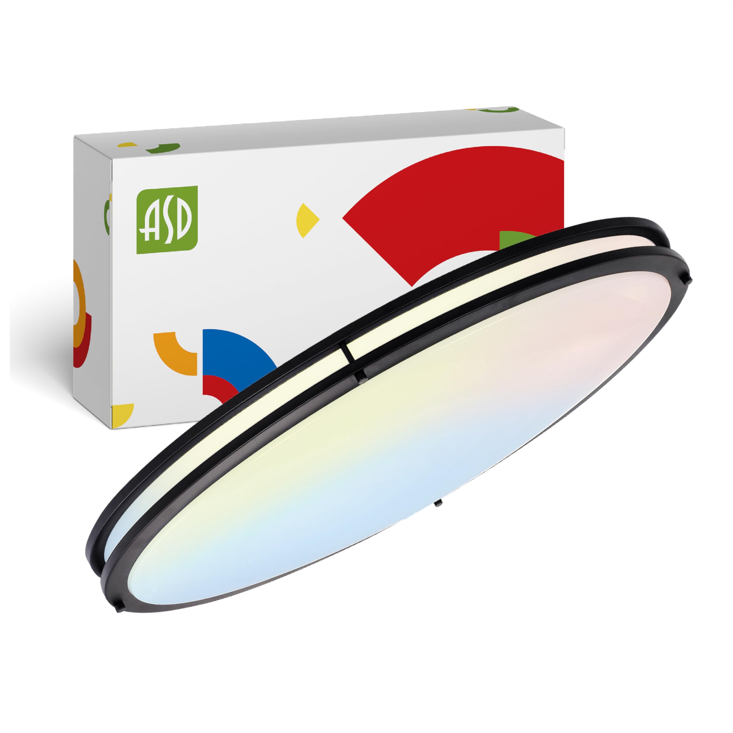 ASD LED 32 Oval Flush Mount Lighting Close to Ceiling Light Fixture 3CCT Dimmable Energy Star ETL Listed