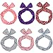 Produktbild 6 Stück Twist Schleife Draht Stirnband Retro Schleife Polka Punkt Streifen Band Haarhalter für Damen und Mädchen, Mehrfarbig