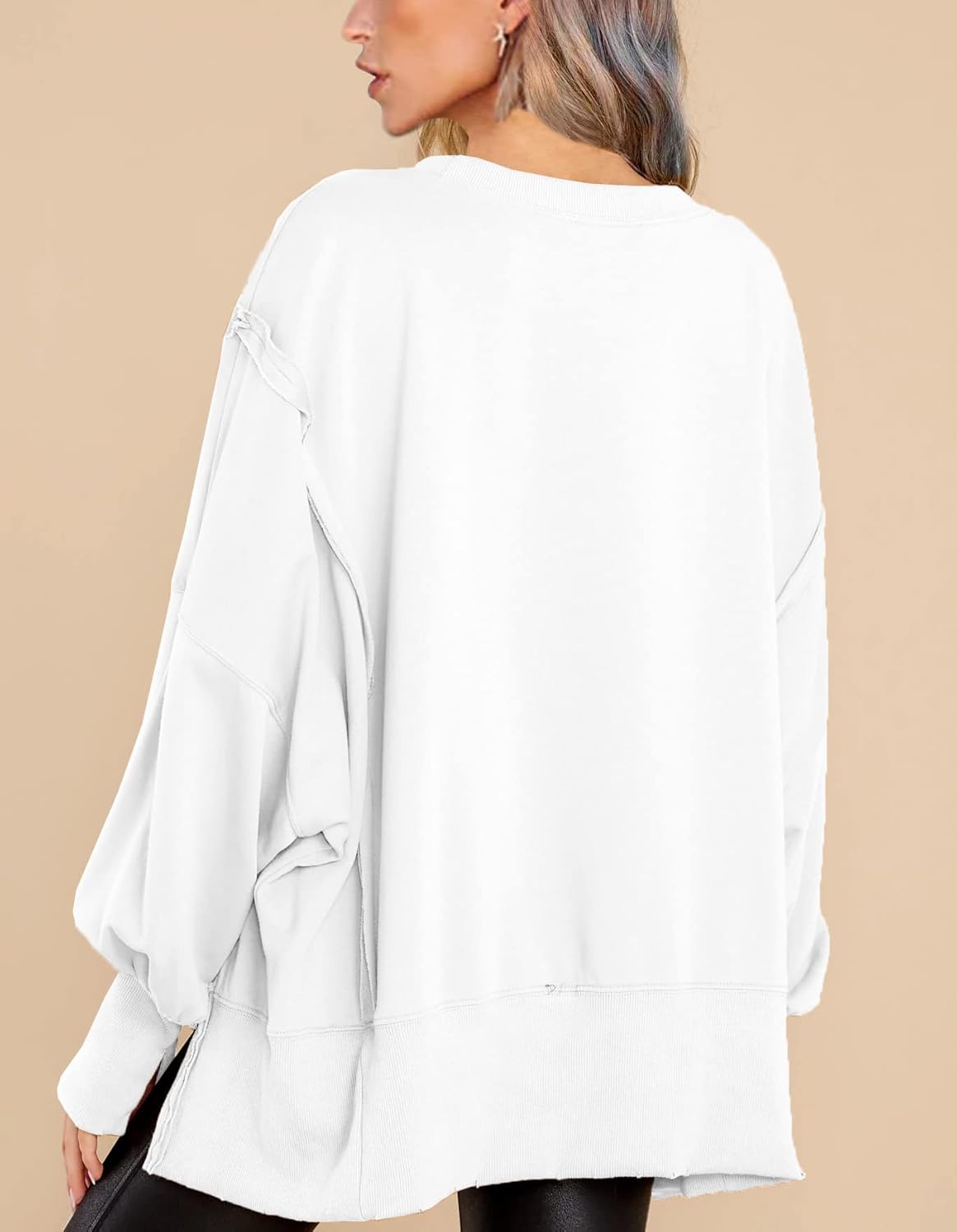 BWQ Womens Oversized Sweatshirt Crewneck Long Sleeve Shirts Pullover Sweatshirts S-2XL - Image 4