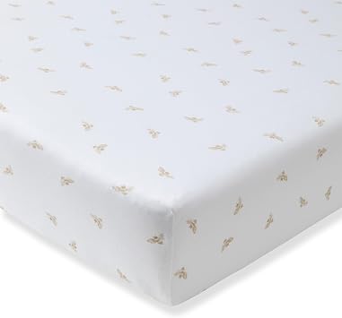 Burts Bees Baby Solid Fitted Crib Sheet Organic Cotton BEESNUG - Fits Unisex Standard Bed and Toddler Mattress, Infant Essentials, 28 x 52 x 5.5 Inch