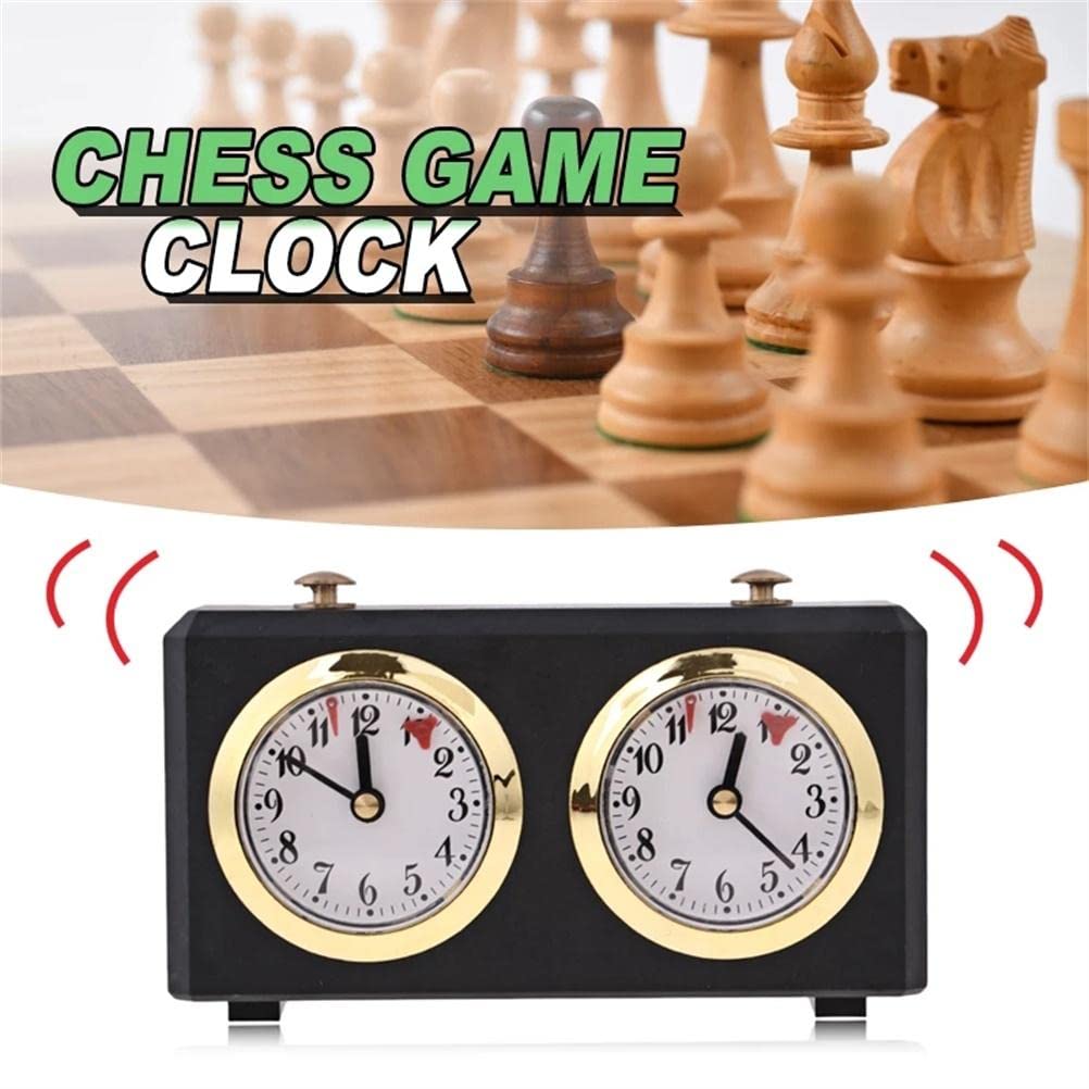 Orologio Timer per Scacchi Design Classico Conto Alla Rovescia Conto Alla Rovescia Adatto per Giocatori di Scacchi e Studenti Plastica Nera 15 X 5,5 X 9 Cm