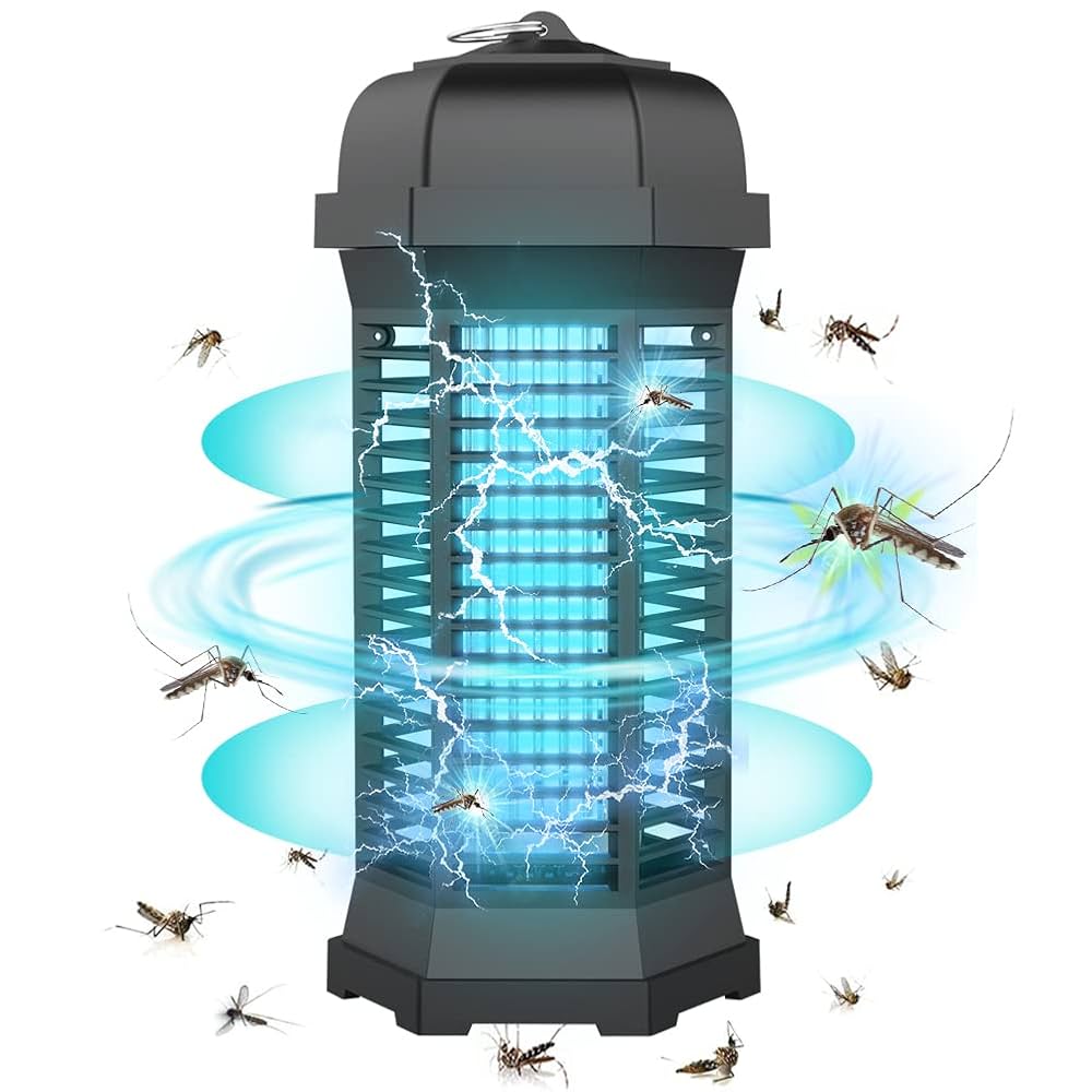 18W IPX4防水 電撃殺虫器 捕虫器 コバエ取り機 電気蚊取り器 Amazon | AUGYMER 電撃殺虫器 捕虫器 コバエ取り機 電気蚊取り器