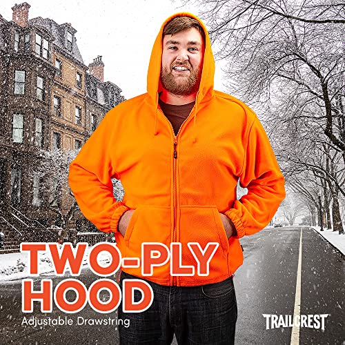 TrailCrest by Treel Chambliss Full Zip Safety Blaze Orange Sweatshirt Hoodie4