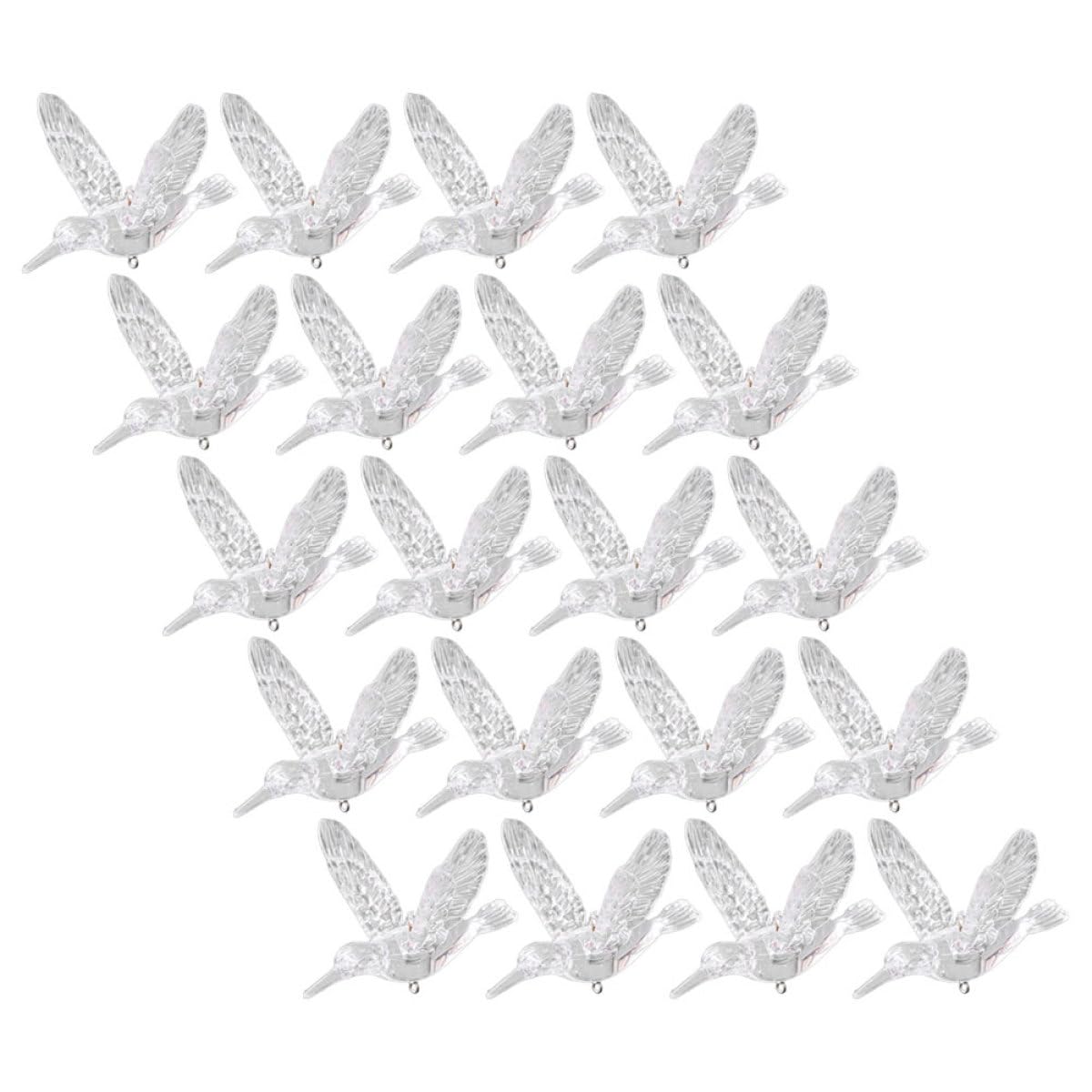 20 Stück Transparente Acryl Vogeldekorationen mit Fliegenden Kolibris Party Deckendekorationen für Hochzeit und Tischdeko Filigranes Design