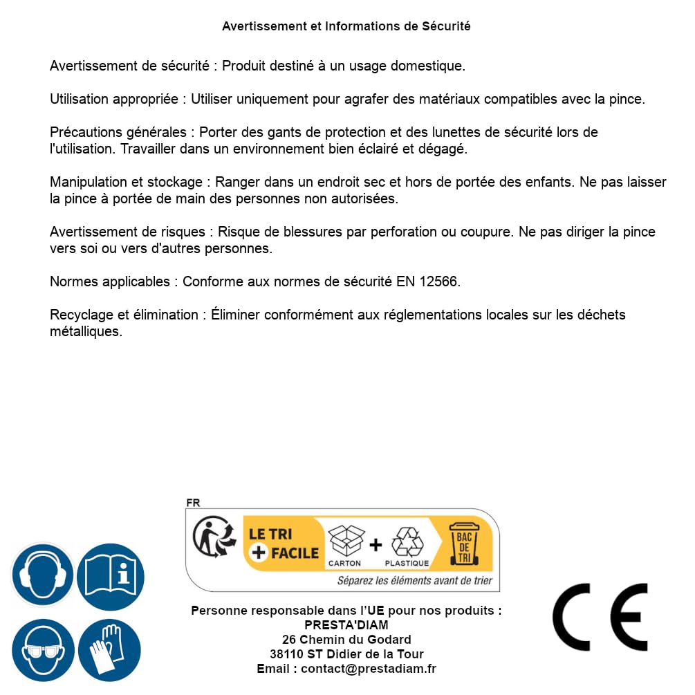 Pinzatrice manuale per grandi lavori pinza 12 - D-Work