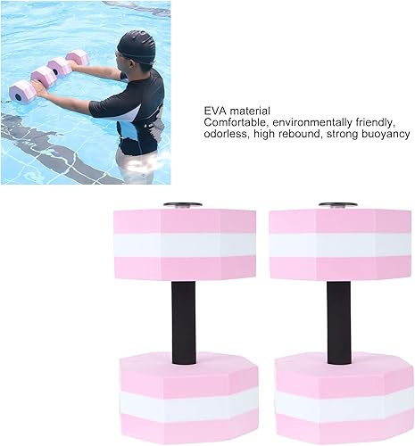 Miniatura 4 de Alomejor 2 mancuernas de espuma EVA de alta densidad, mancuernas flotantes de agua EVA, mancuernas acuáticas para aeróbicos acuáticos, natación,