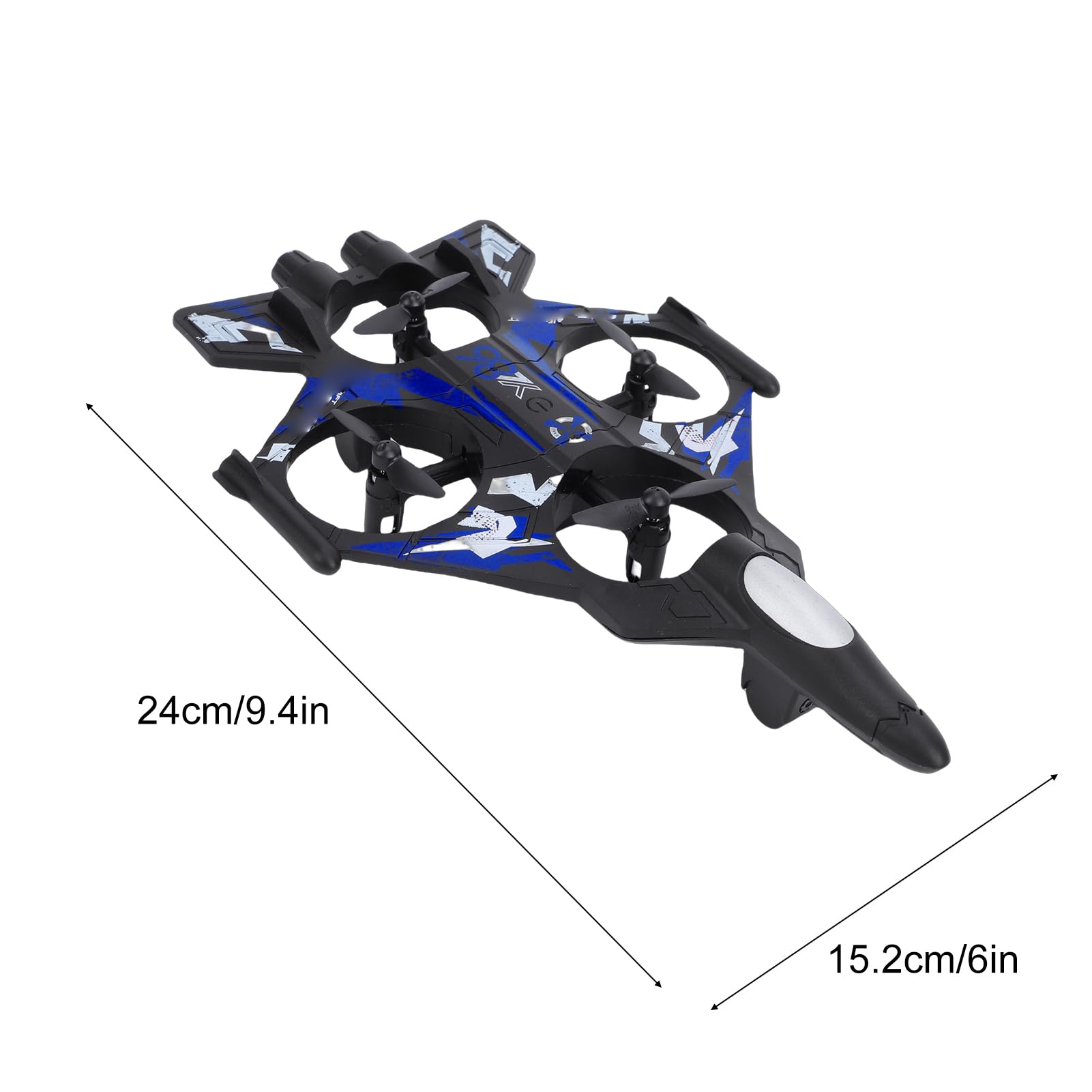 Alomejor Avión RC, Avión Teledirigido con 360, Luces LED de Modo sin Cabeza de 3 Velocidades para Principiantes (Blue)