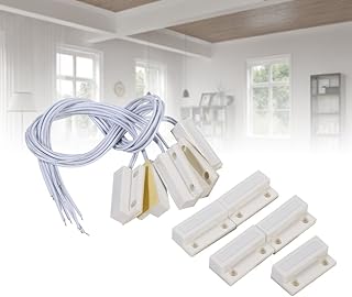 5pcs Magnetic Switch,Magnetic Reed Switch MC-38 Recessed Wired Door Window Sensor Magnetic Switch for Home Security Alarm System