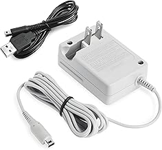 Cargador 3DS - Compatible con Nintendo 3DS, 3DS/DSi/2DS XL, 2DS, DSi, New 3DS y 2DS XL - Cable de alimentación de repuesto para consola portátil Nintendo, adaptador de pared universal de 100 V