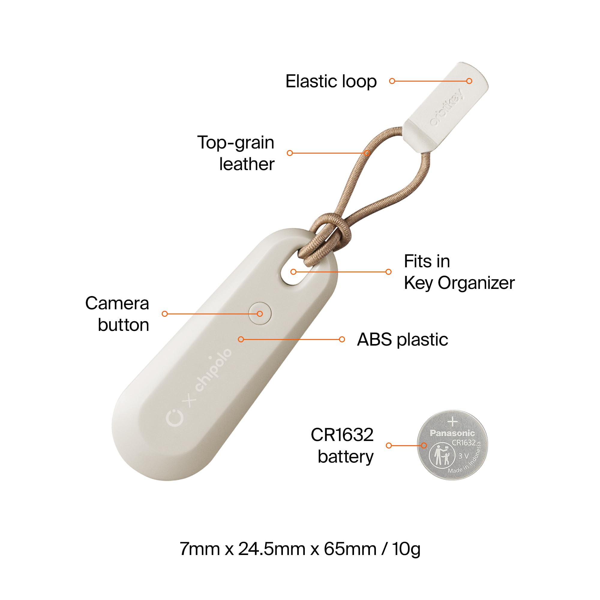 Amazon.co.jp: Orbitkey x Chipolo Tracker v2 - ストーン : 車＆バイク