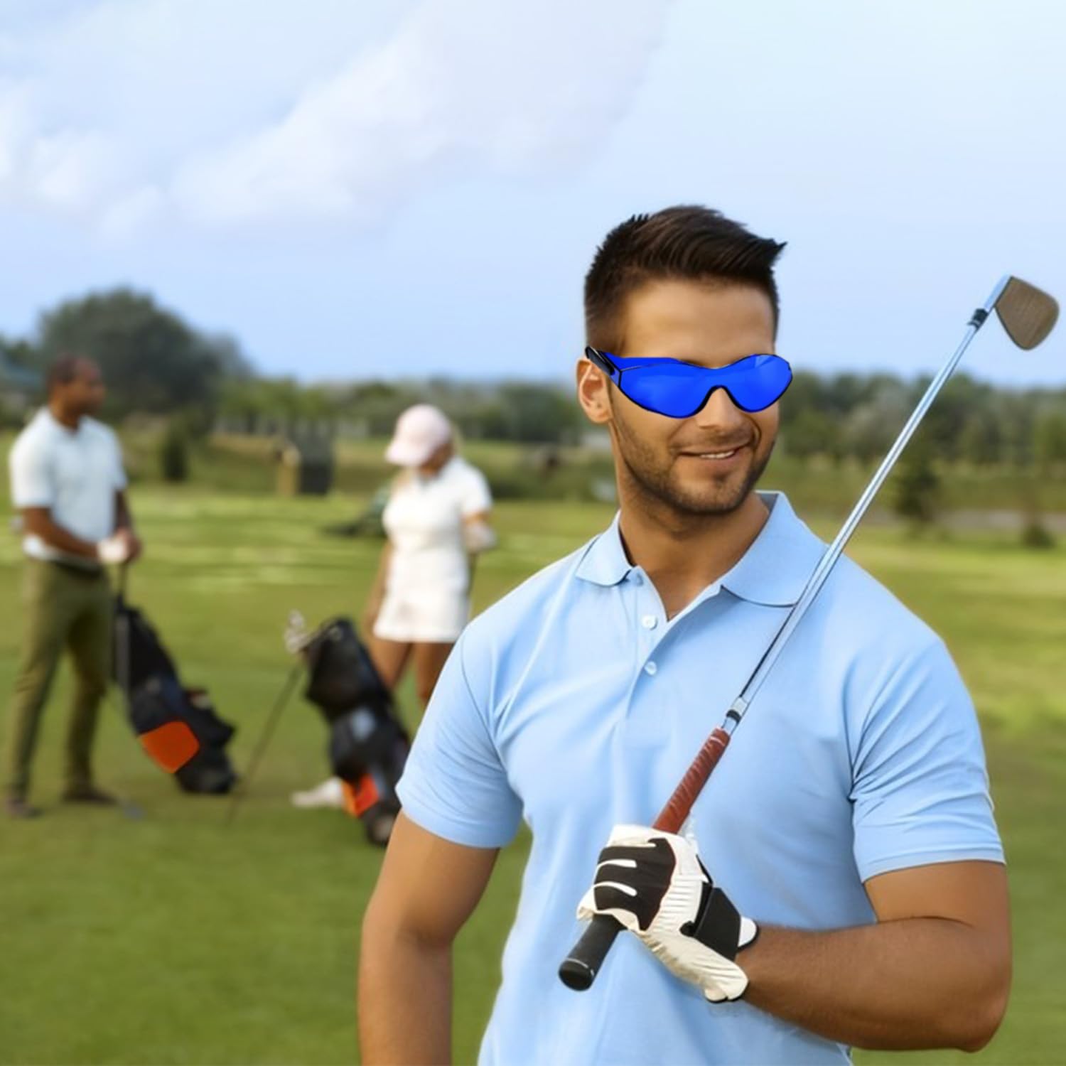 1 Set Golf Blue Lenses, Golf Ball Finder Glasses, Outdoor Golf Finding Glasses, Golf Sunglasses, Suitable for Running, Cycling, Golf Course Wear, Gift Giving(Blue) - Image 2
