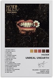 Hozier Poster Unreal Unearth Album Posters Decorative Painting Canvas Wall Posters And Art Picture Print Modern Family Bedroom Decor Posters 12x18inch(30x45cm)