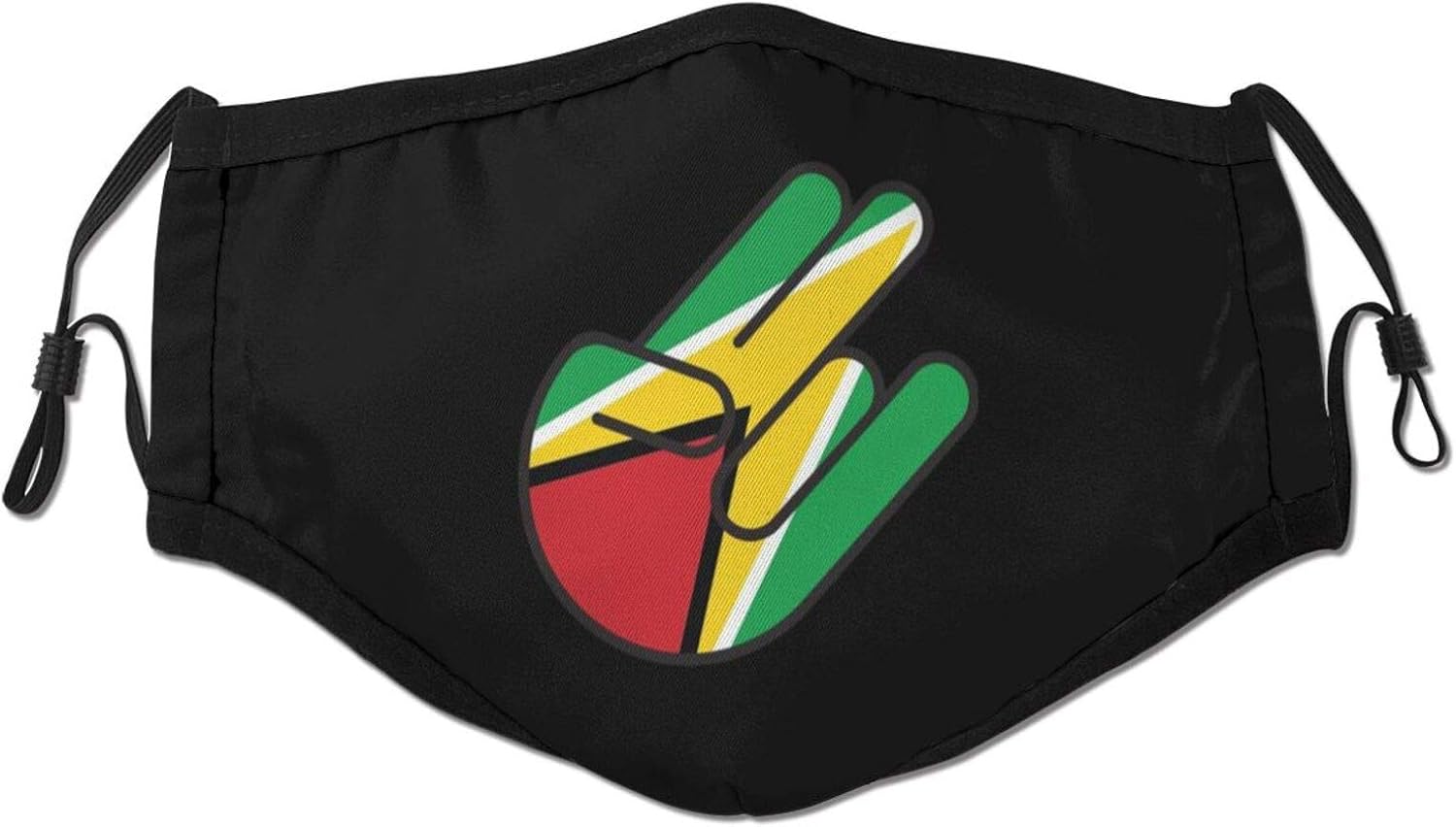 Guyanese Shocker Guyana Guy Dust Masks Outdoor Adjustable Earrings Face Mask Reusable Black