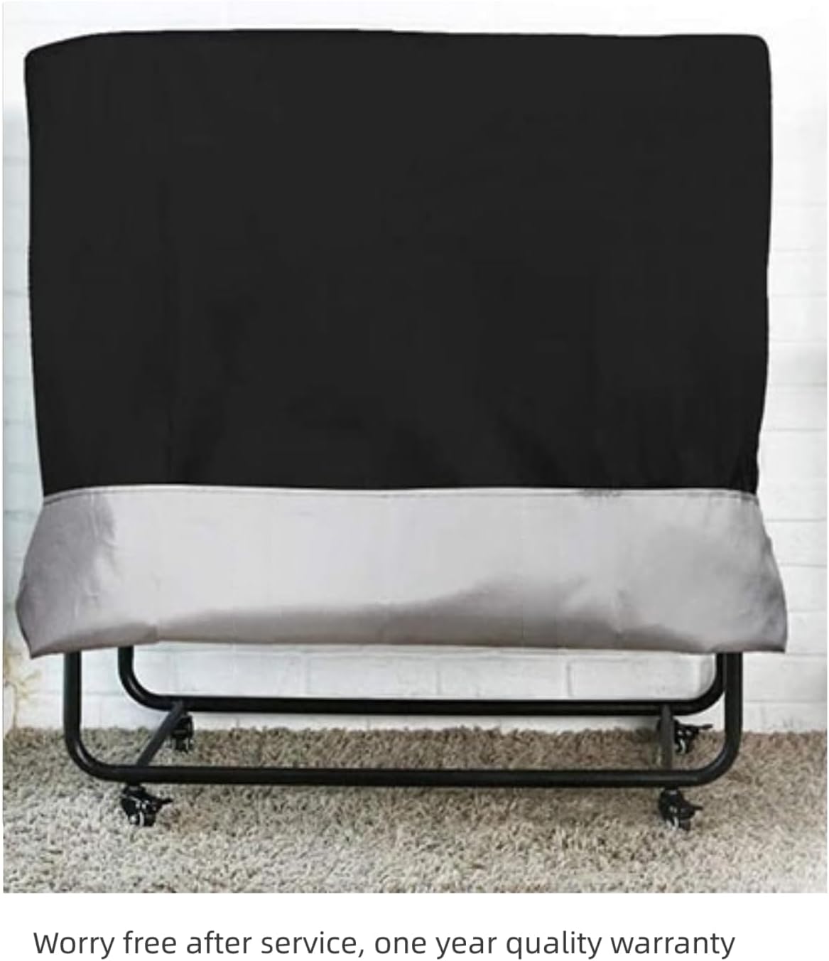 Rollaway Bed Cover, Waterproof and Dustproof Folding Bed Storage Cover, Portable Universal Fits Twin Size 38-Inch Beds (L: 39"L x 15"W x 44.8"H)