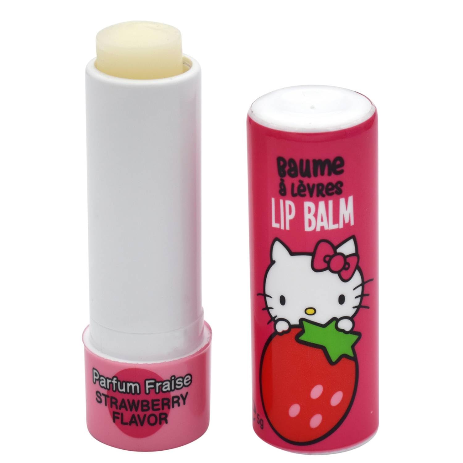 Hello Kitty Strawberry Flavour Lip Balm 4.5g – Moisturising & Hydrating for Kids & Adults | Natural, Vegan & Dermatologically Tested | Contains Castor Oil & Vitamin E for 24 Hour* Moisture