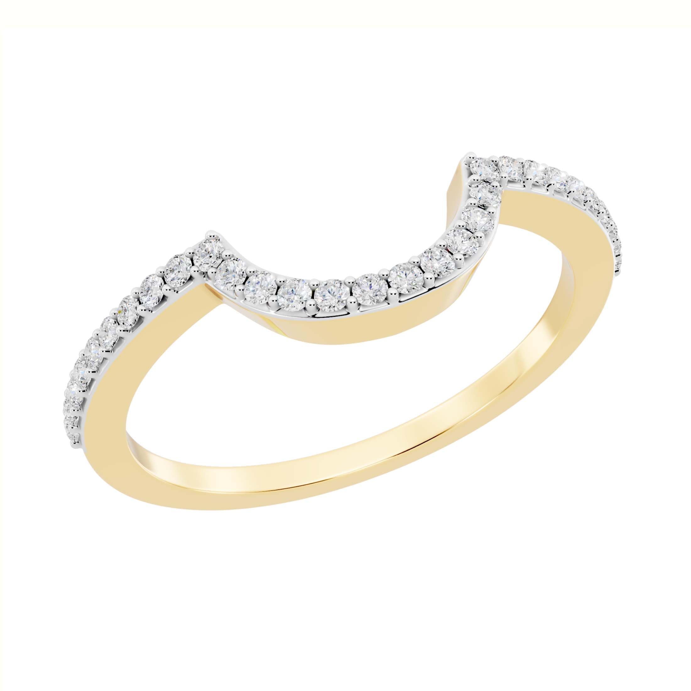 Dazzlingrock 0.15 CTW Diamond Contour Band