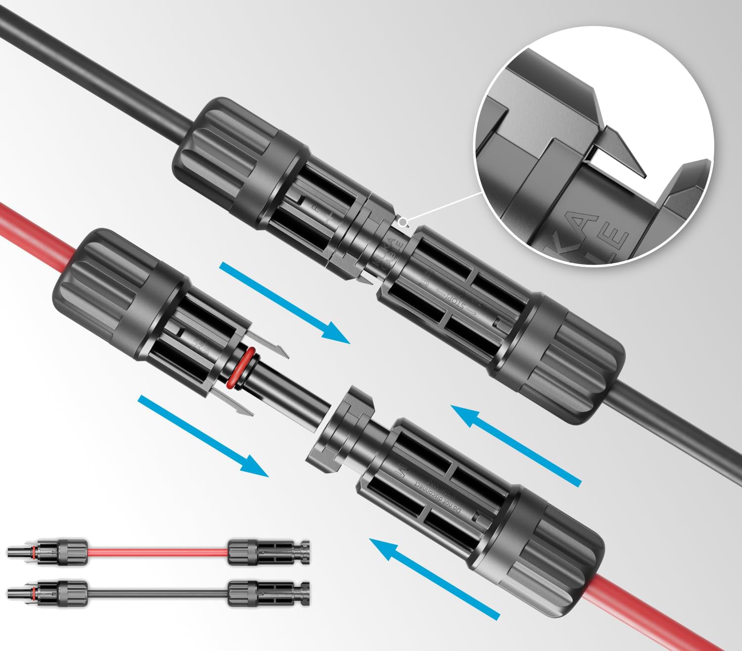 Solarsys - 25m Cable Solar Fotovoltaico 6mm² 12AWG - Certificación TÜV/IP68, 1500V DC para Paneles Solares, Conectores PV Resistentes, Sistema Energético