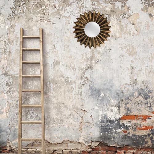 Kole OF546 Wall Mirror Antiqued Bronze Sunburst Wall Mirror - Thumbnail 3