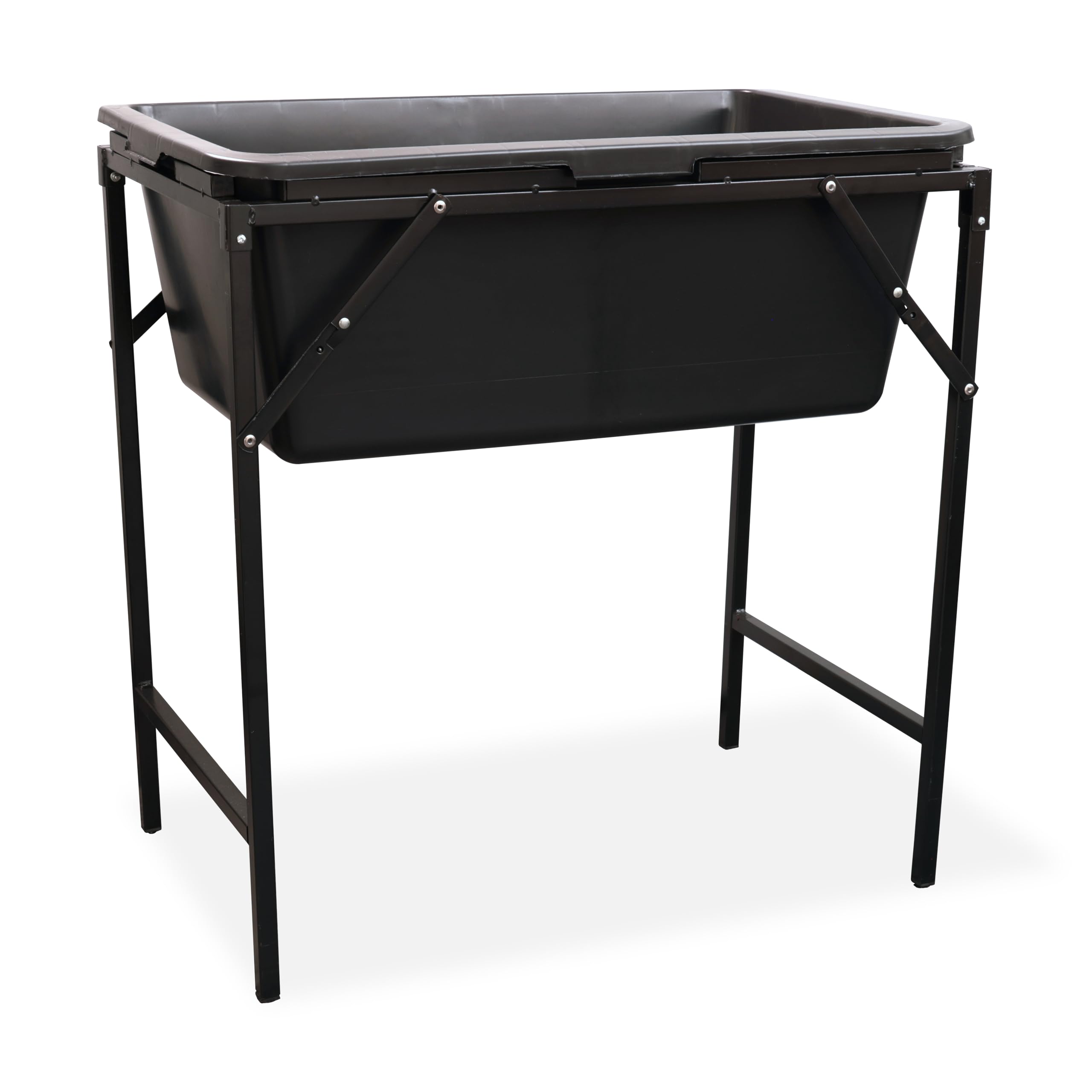 Vasca da bagno con supporto pieghevole in metallo, valvola di scarico per cani e gatti inclusa, portatile, piscina per animali domestici con rubinetto, piscina in plastica per cani, 4 misure
