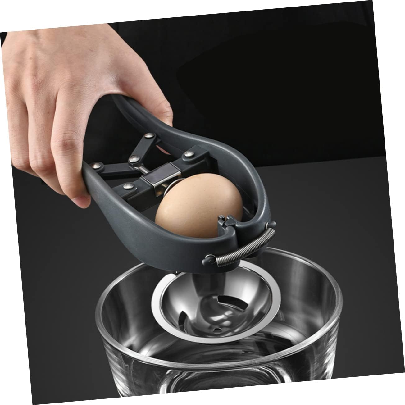 304 Stainless Steel Eggshell Separator Handheld Egg Opener Practical Design Kitchen Tool for Yolk and Egg White Separation