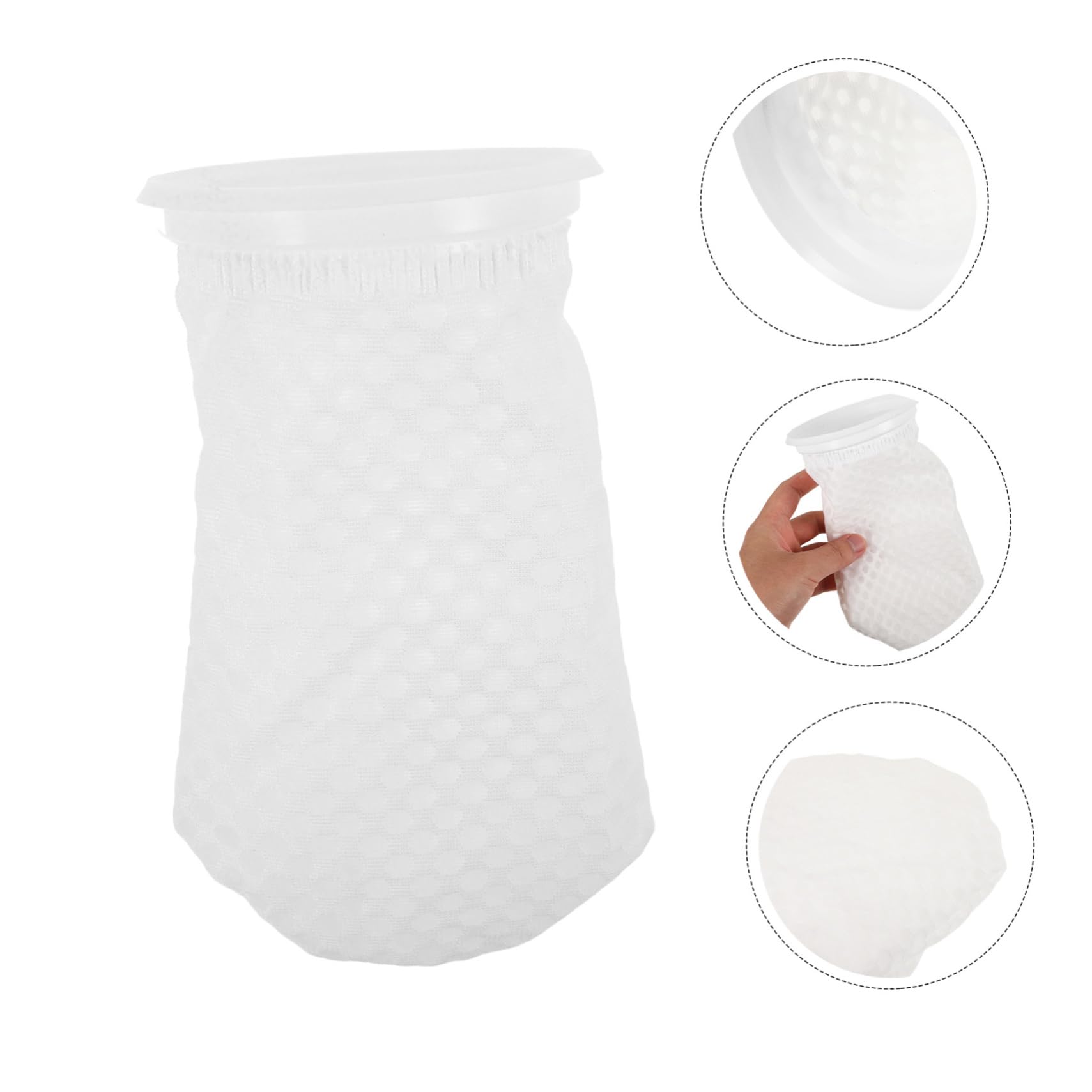 HANABASS 12piezas Calcetines De Filtración para Acuarios Bolsa De Limpieza para Peceras y Estanques Diseño De Panal Compatible Agua Dulce y Salada