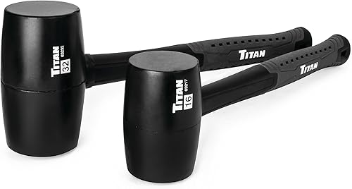 Titan 63220 Juego de mazos de goma de 2 piezas Incluye 16oz y 32oz