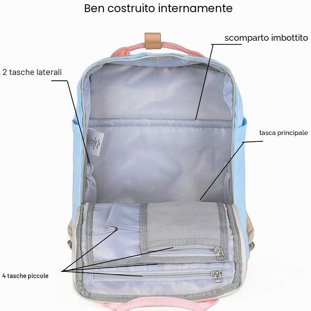 Himawari Zaino impermeabile da 35,5 cm, borsa da viaggio vintage per università, per donne, per laptop da 14 pollici, per studenti