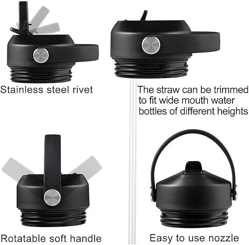 Miniatura 4 de KMN Tapa de popote para Yeti Rambler 18, 26, 36, 64 onzas, tapa de popote de repuesto para Yeti de 18 onzas, 26 onzas, 36 onzas, 64 onzas, tapa