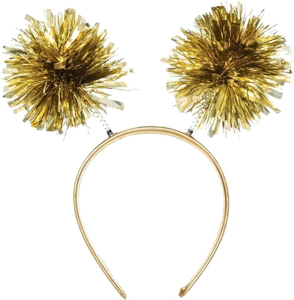 Pom Pom Headbopper - 9" x 4.25" (1 Count) - Fun & Festive Headwear for Events, Celebrations & Themed Parties
