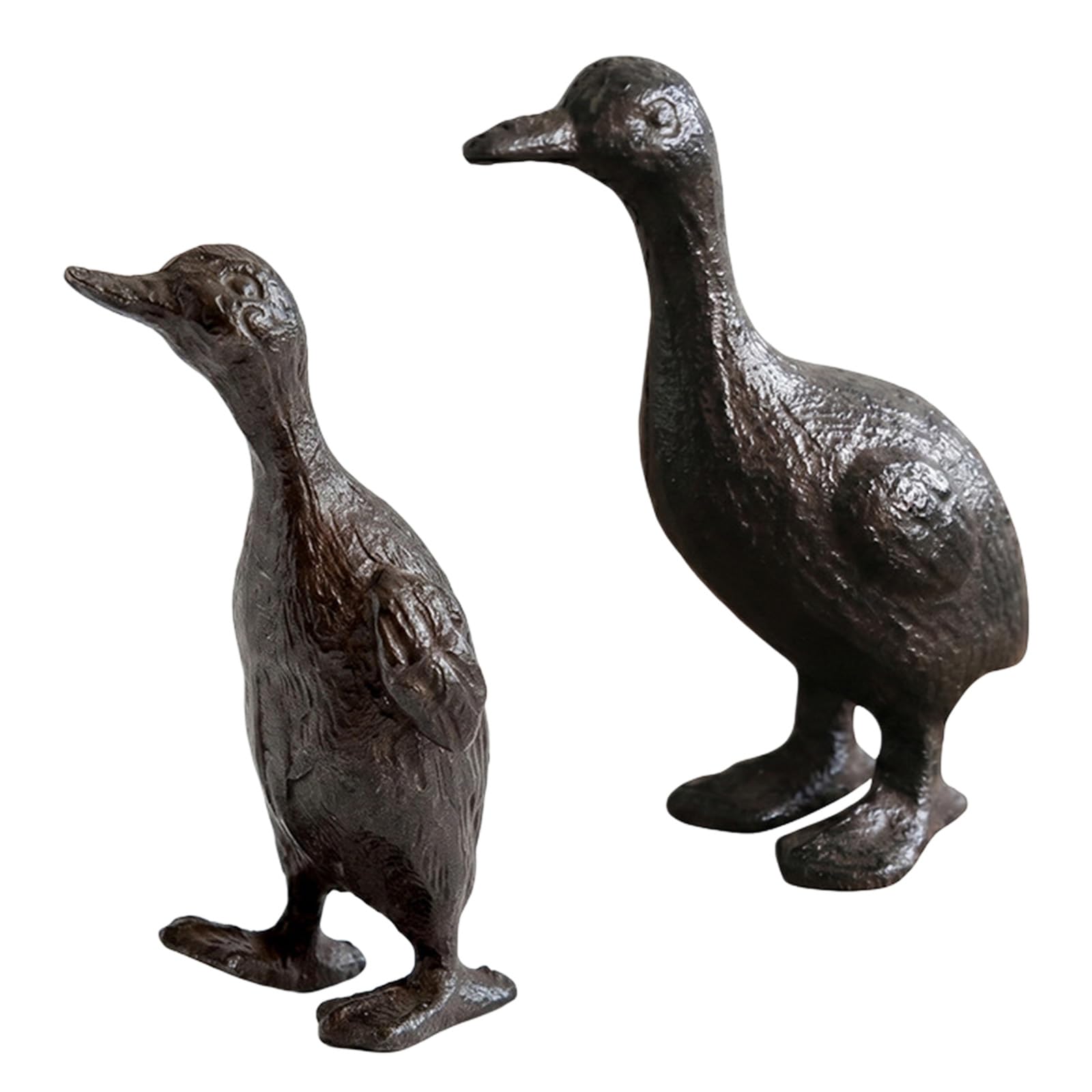 Limtula Cast Iron Ducks Statues Collectible Figurines Animal Sculptures Showpiece Ornament for Home Decorations Collectible Figurines