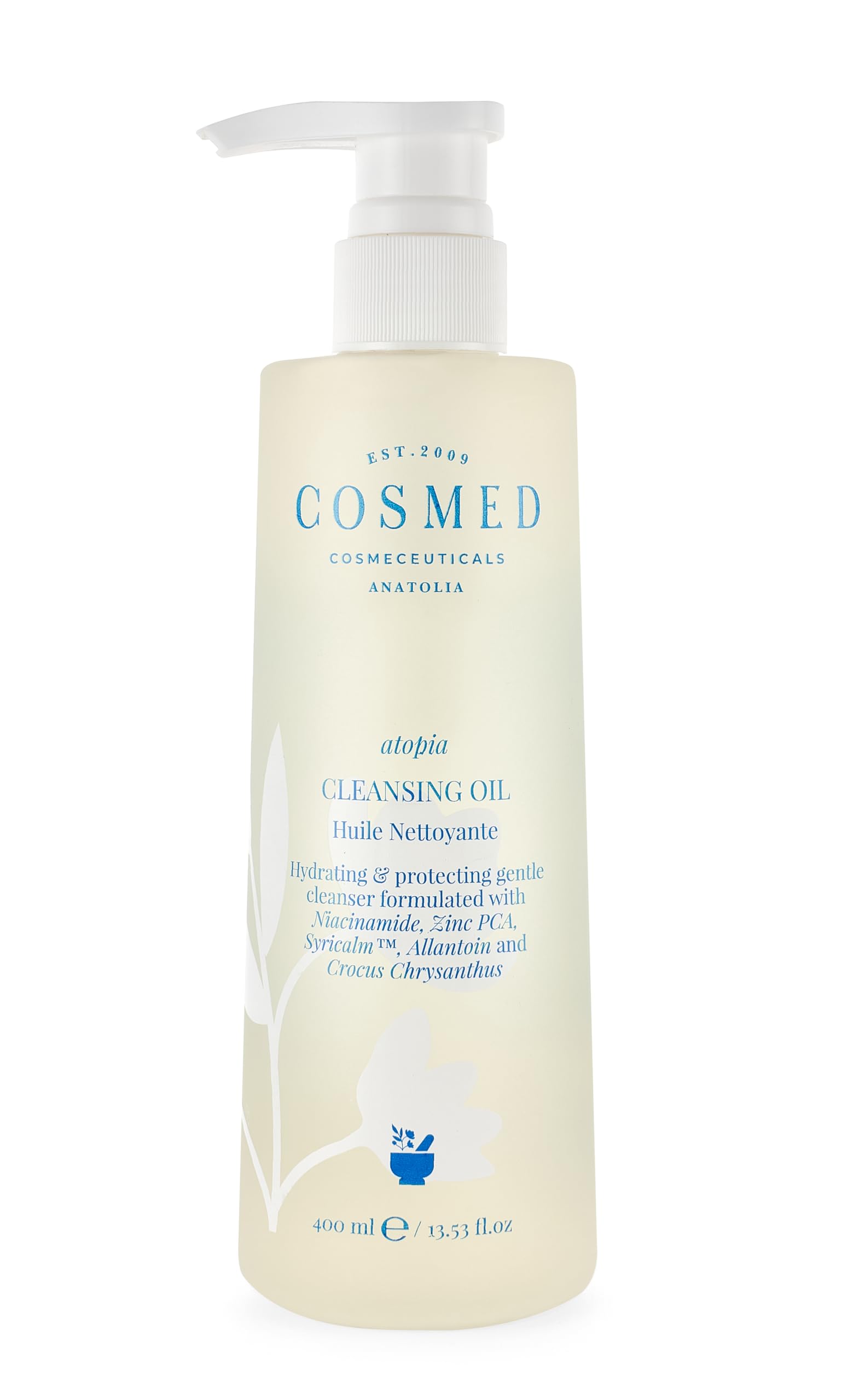 COSMED Cleansing Oil, Yüz ve Vücut için Yağ Bazlı Temizleyici, 400 ml
