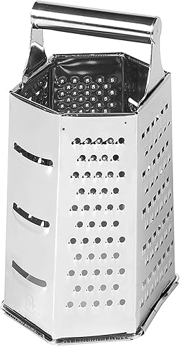 Miniatura 3 de Acero inoxidable 6 vías 8' rallador de acero para queso, verduras, jengibre, ajo