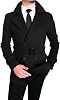 Men's Trench Coat Slim Fit Single Breasted Top Men Jacket Warm Winter Coat Winter Warm Business Long Jacket Overcoat