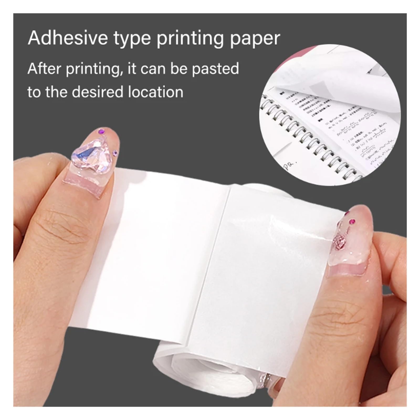 Rotoli di carta termica, Carta for Stampante Termica Bianca Autoadesiva 5-50 PZ(30PCS White Sticky)