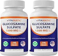 Vista 10 de Vitamatic Suplemento de sulfato de glucosamina, 1500 mg, 120 porciones, 240 cápsulas