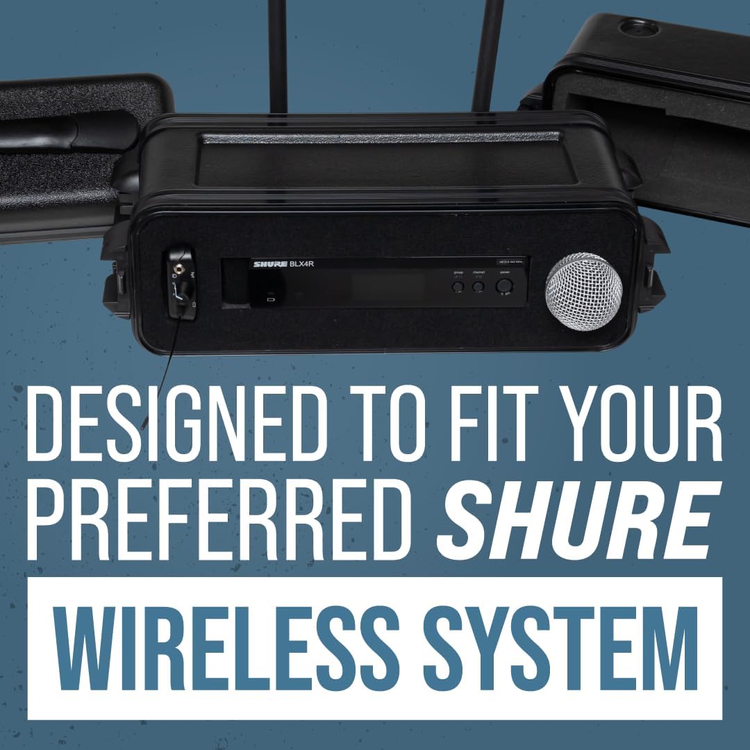 Shure by Gator Solution Series Molded ATA Case for a Single Wireless Mic System; (SH-WSYS-CASE)