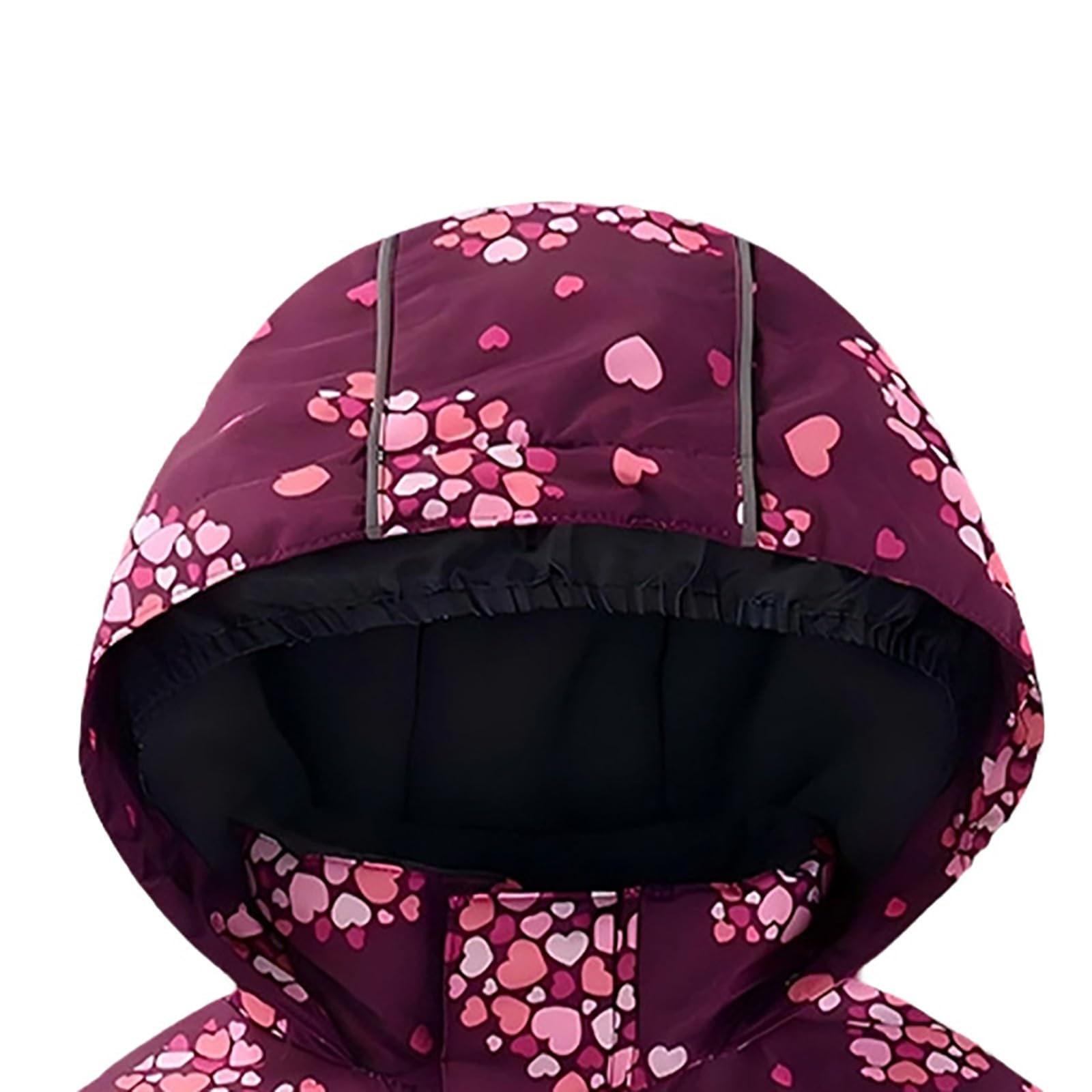 LOSVIP Combinaison de neige pour enfants garçons et filles avec capuche, imperméable, imprimés épais, combinaison de ski, deux pièces, veste de ski, pantalon de ski, Rose, 8-9 ans