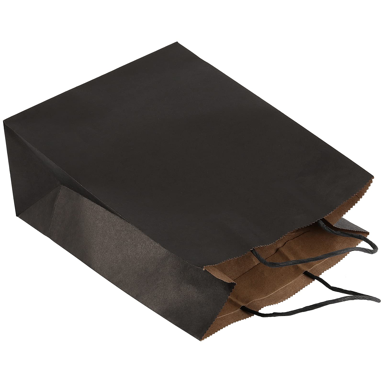 SEUNMUK 50 Sacchetti Regalo In Carta Kraft Nera – 21x11x27 Cm Con Manici – Perfetti Per Shopping E Confezioni Regalo