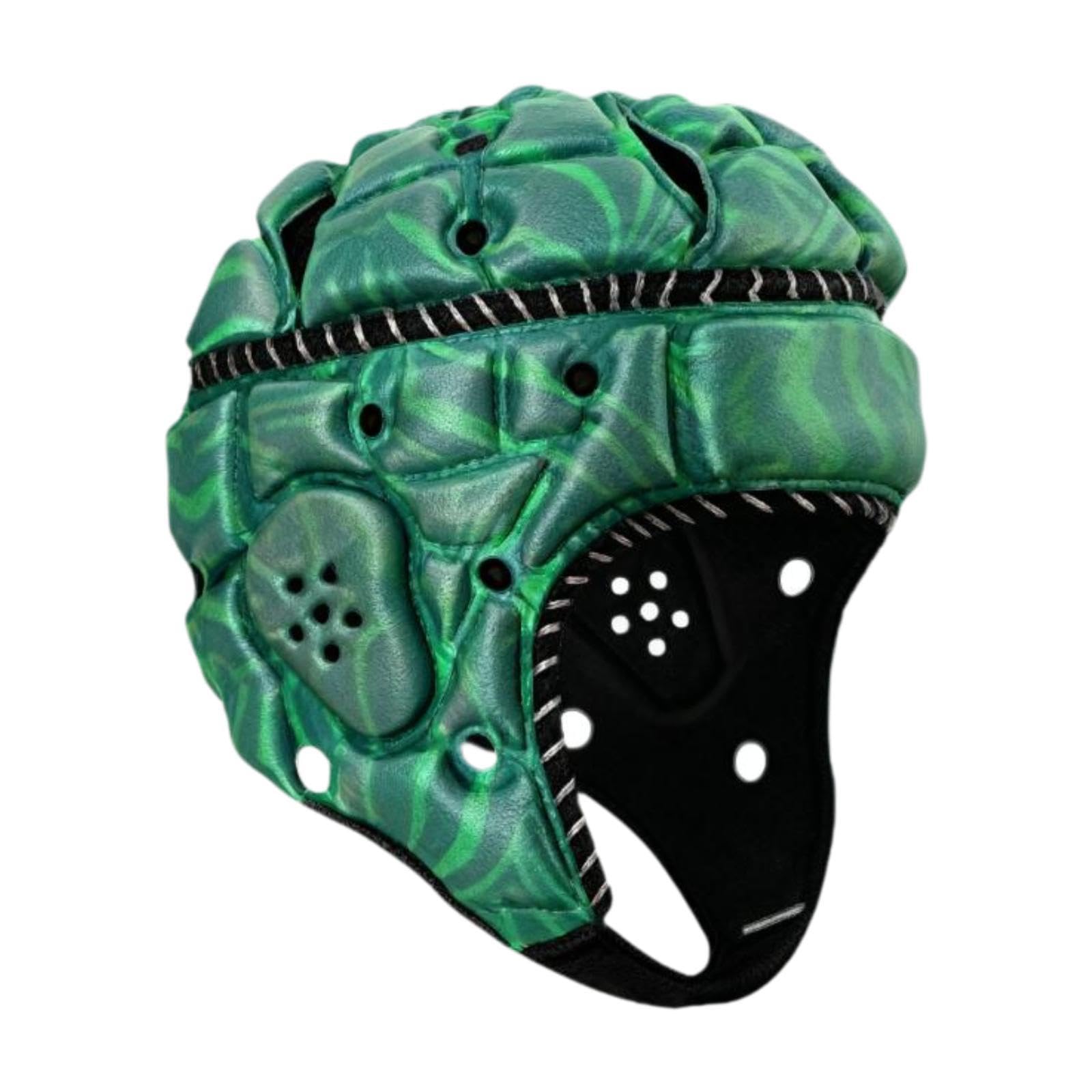 Harilla Rugby Headguards, Professional Soft Padded Rugby Helmet Adjustable Scrum Cap Unisex Anti Collision Football Headgear Soccer Head Protector for Adults Multi-Sports, Green