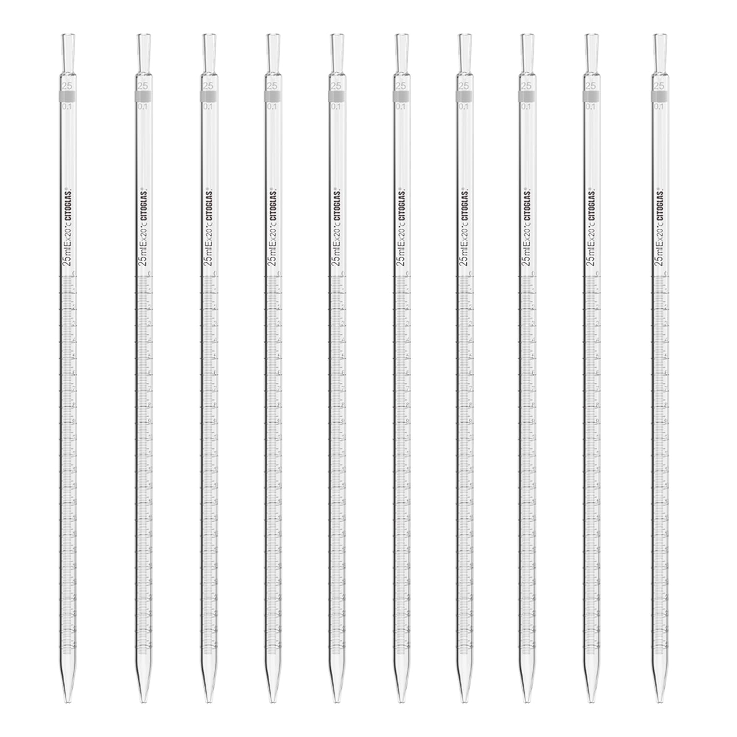 Glass Graduated Pipette, 25ml,Tolerance 02ml, Standard