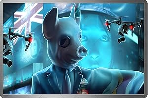 Watch Dogs Legion Pig Boss Poster Funny Metal Tin Signs Vintage Decor Signs